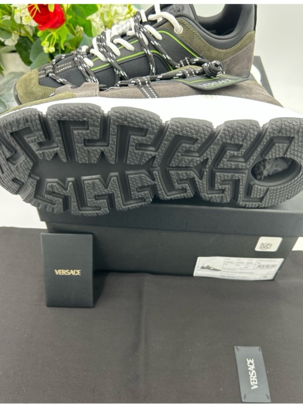 Versace TRIGRECA suede/leather sneakers size
44/11 made in Italy - Picture 6 of 9